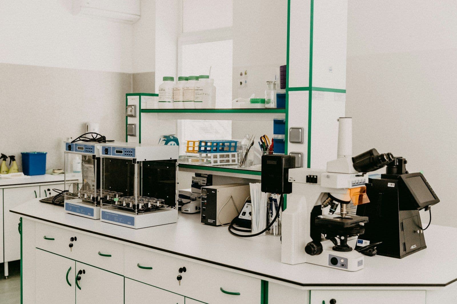 Students in a research laboratory